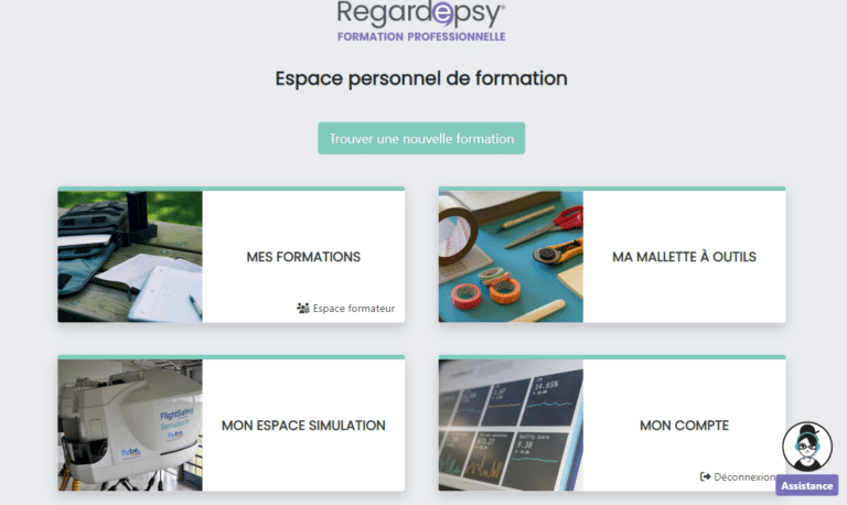 Espace personnel de formation RegardePsy